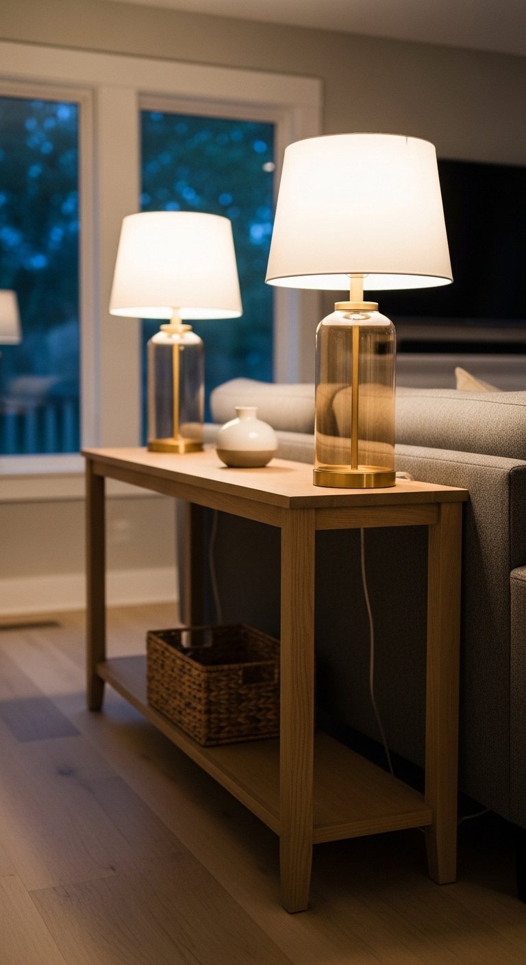Console Table Behind the Sofa