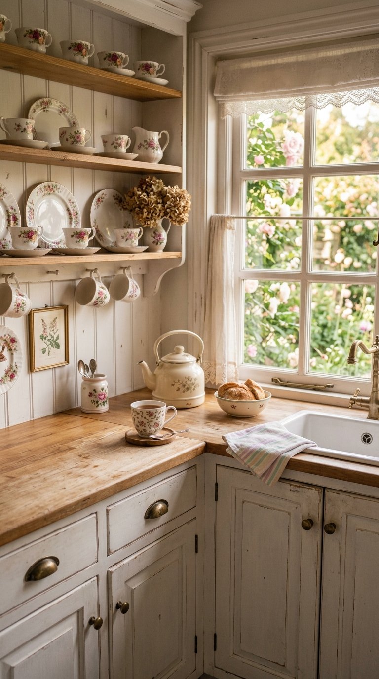 Cottage-Style White Kitchen