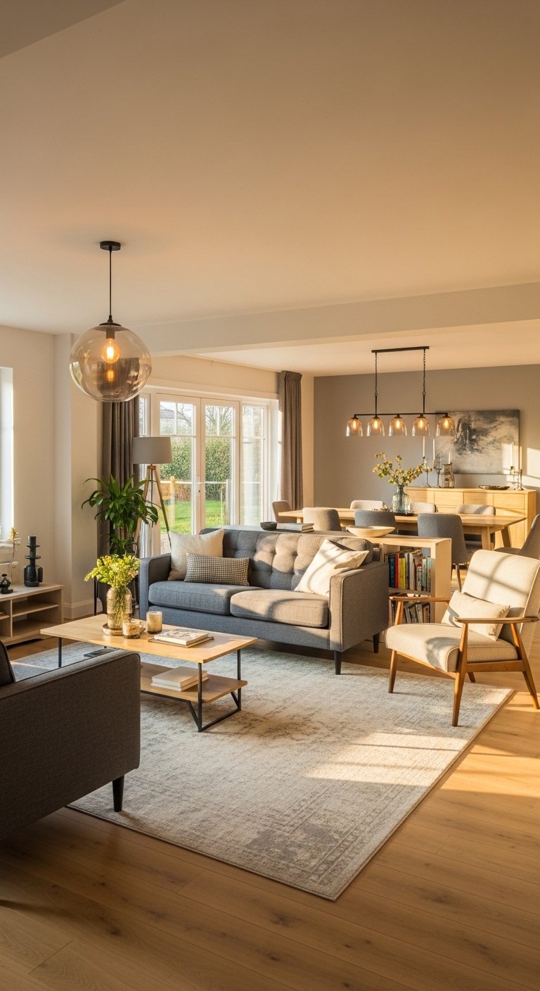 Create Zones in an Open-Plan Parlor