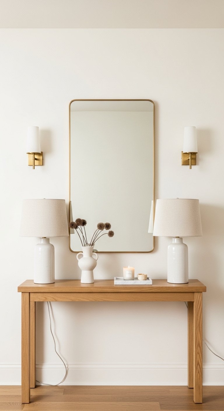 Create a Symmetrical Console Table Vignette