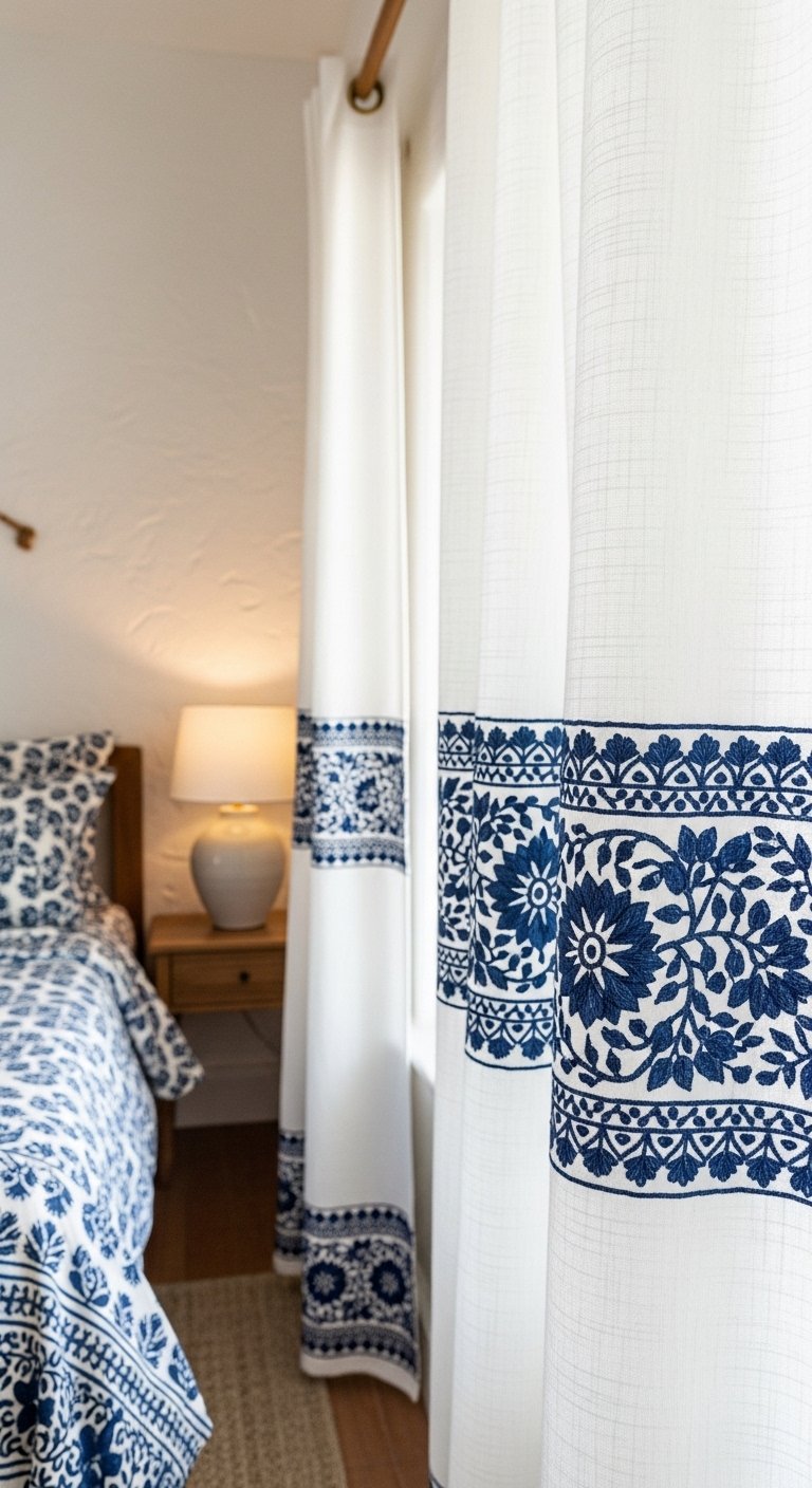 Curtains with Embroidered Detail