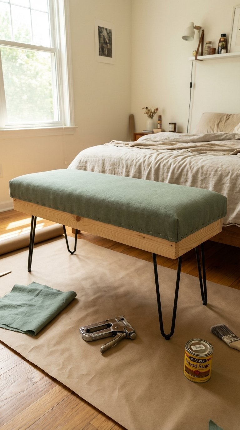 Custom DIY Upholstered Bench
