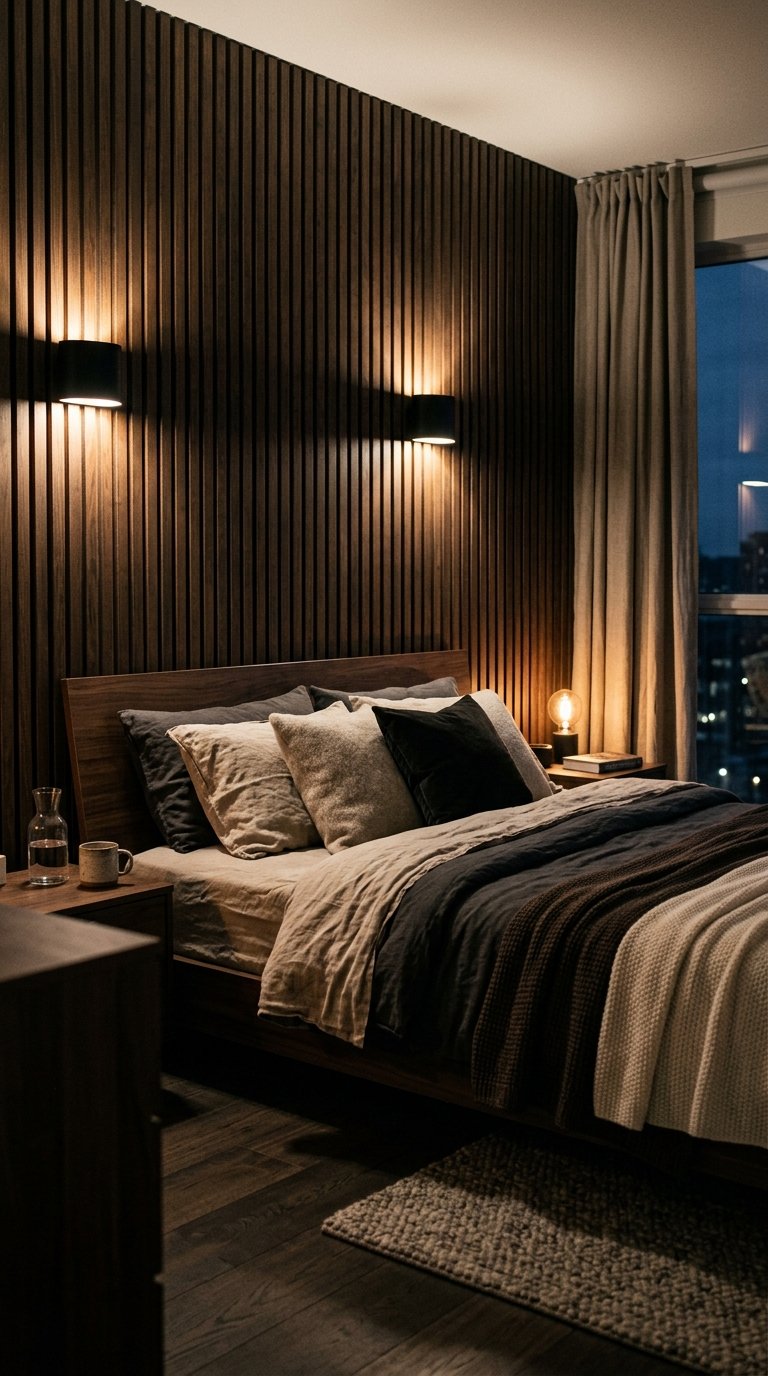 Dark Timber Feature Wall