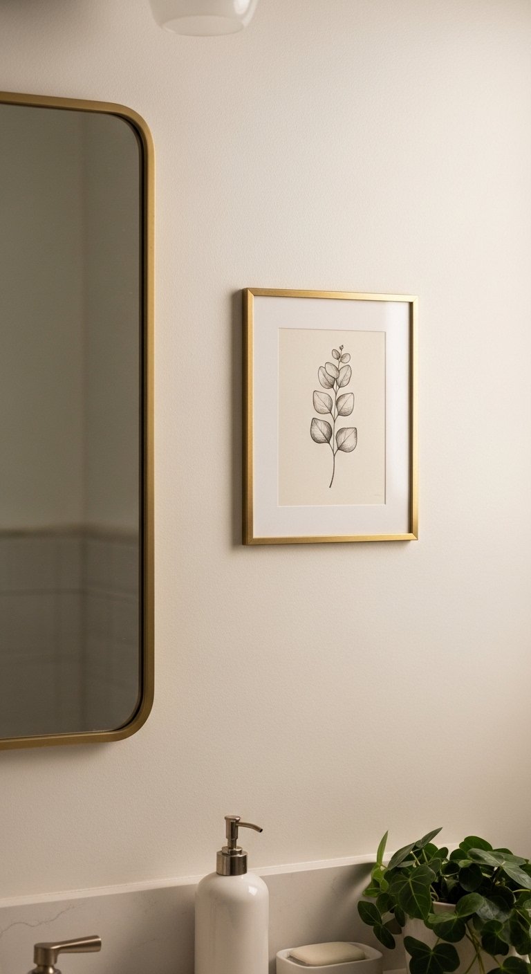 Display a Small Piece of Art Above or Beside the Sink