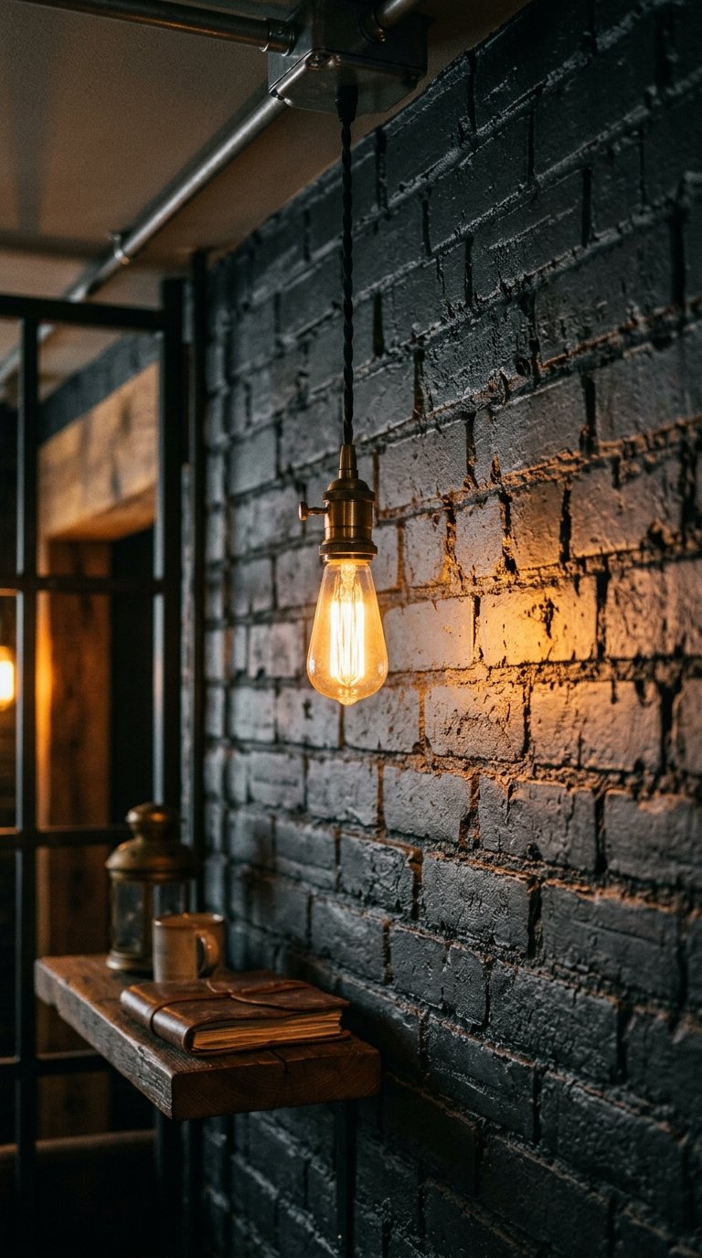 Exposed Brick Painted Dark