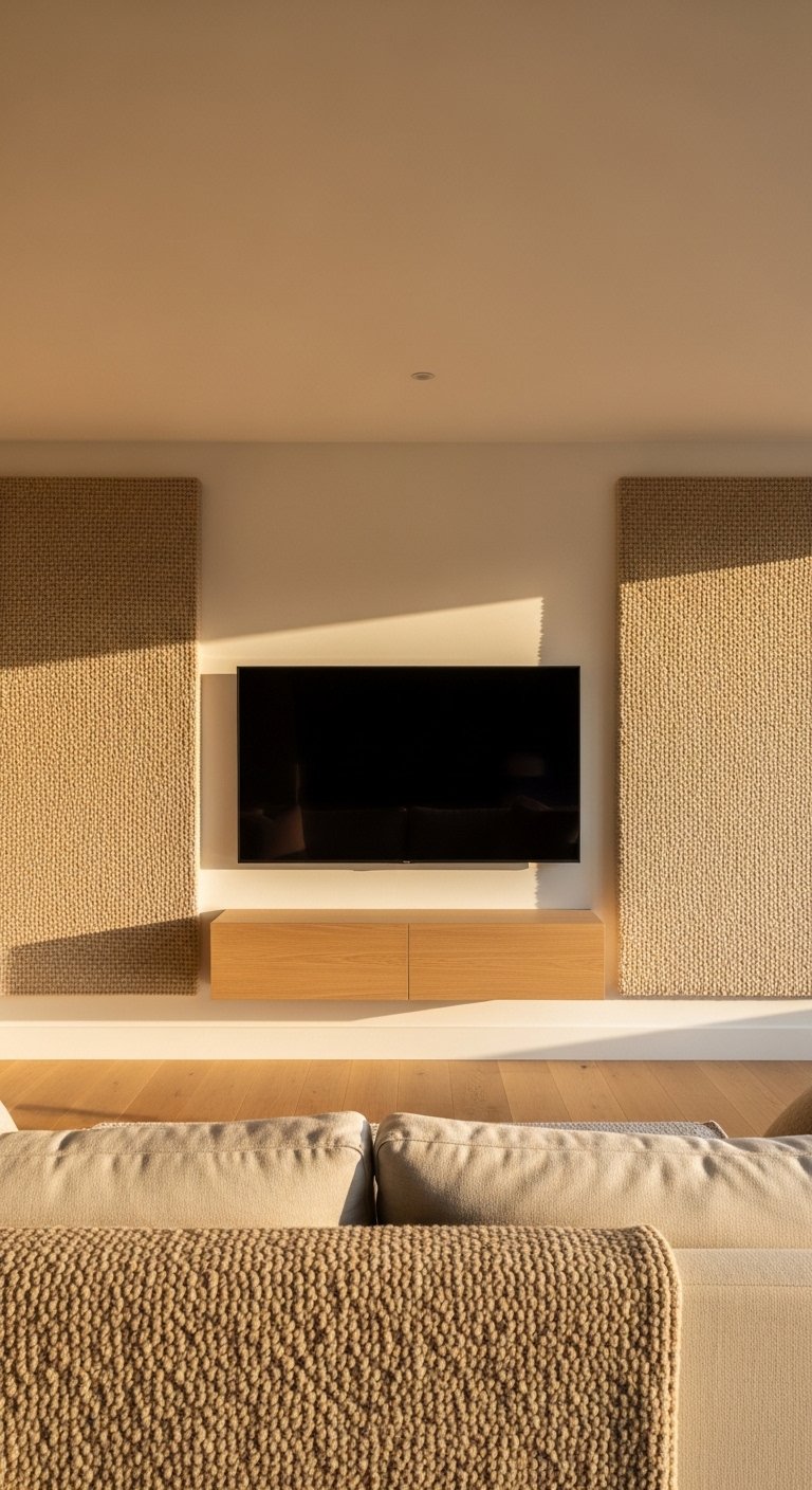 Fabric Panel TV Wall
