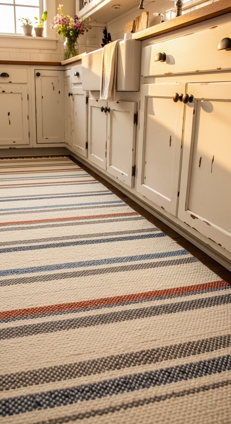 Farmhouse Striped Cotton Runner