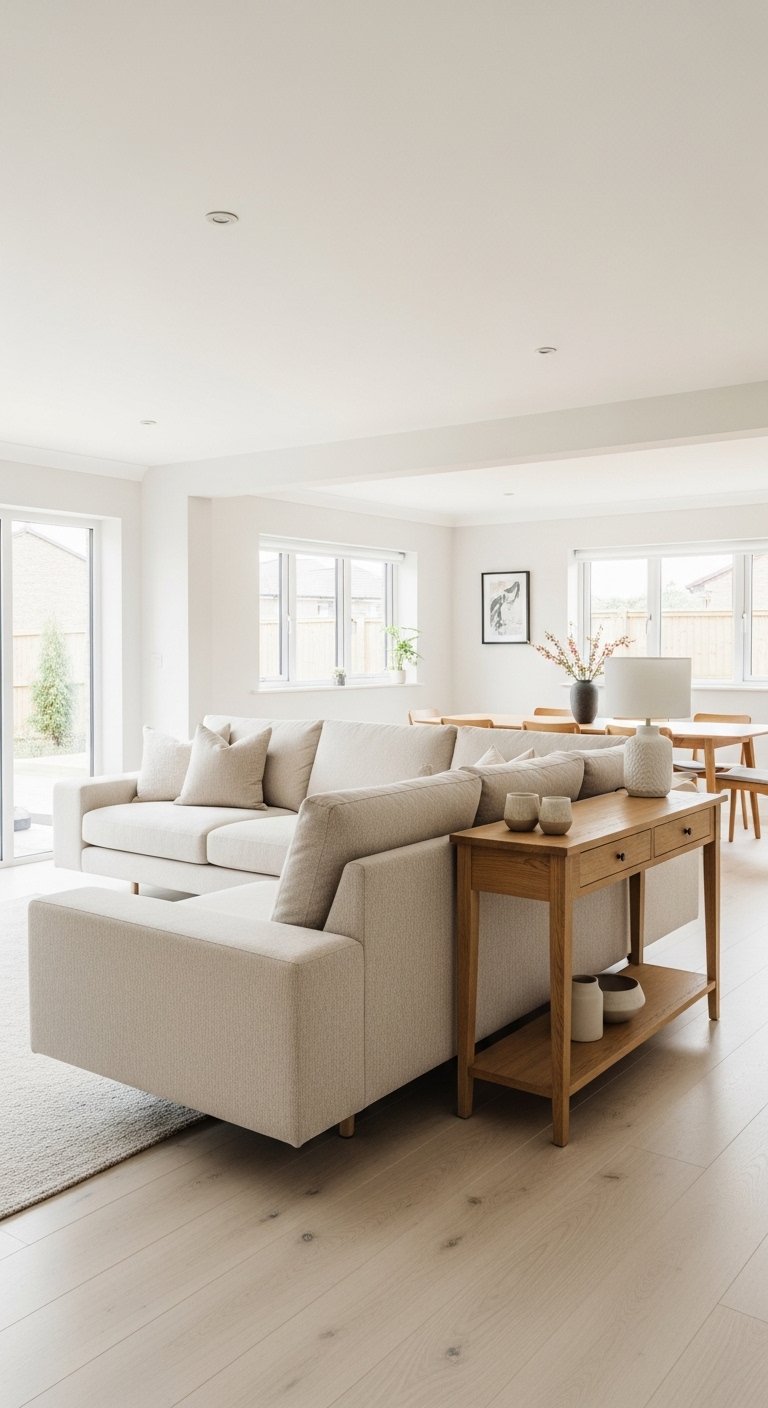 Floating Sectional as a Room Divider