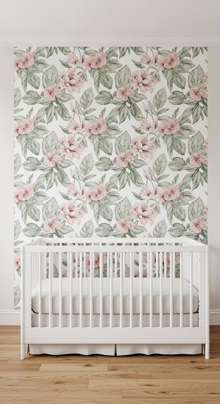 Floral Wallpaper Accent 