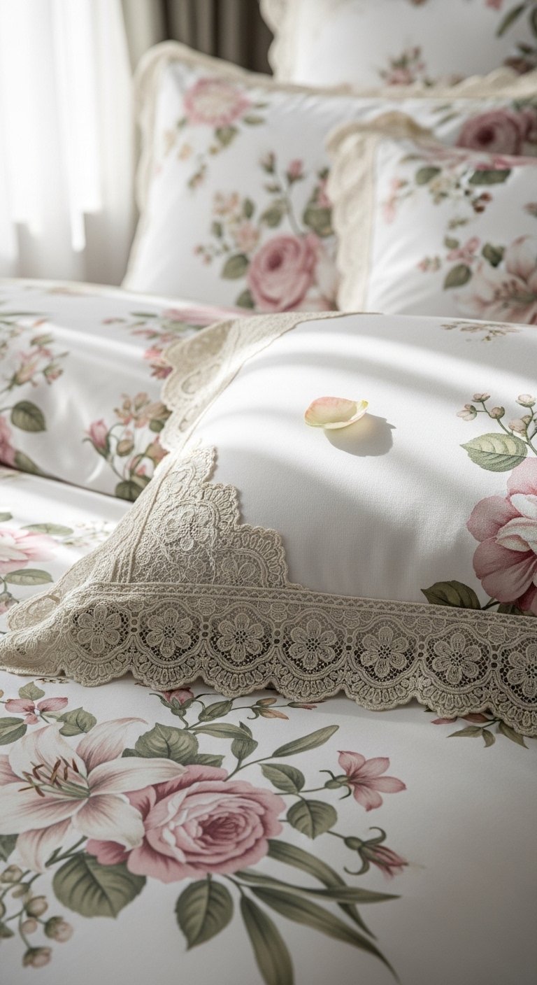 Floral with Lace Accents