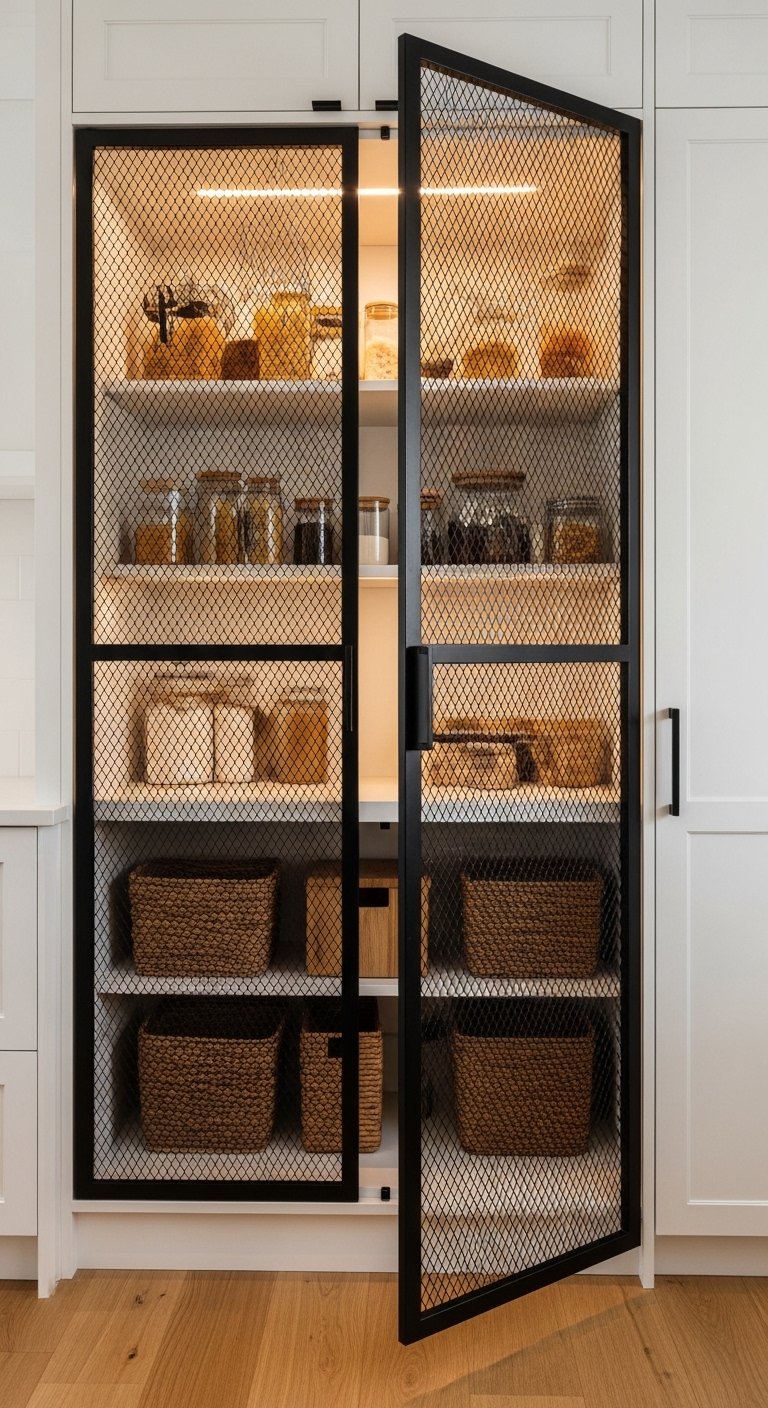  Frosted Glass or Mesh Cabinet Doors