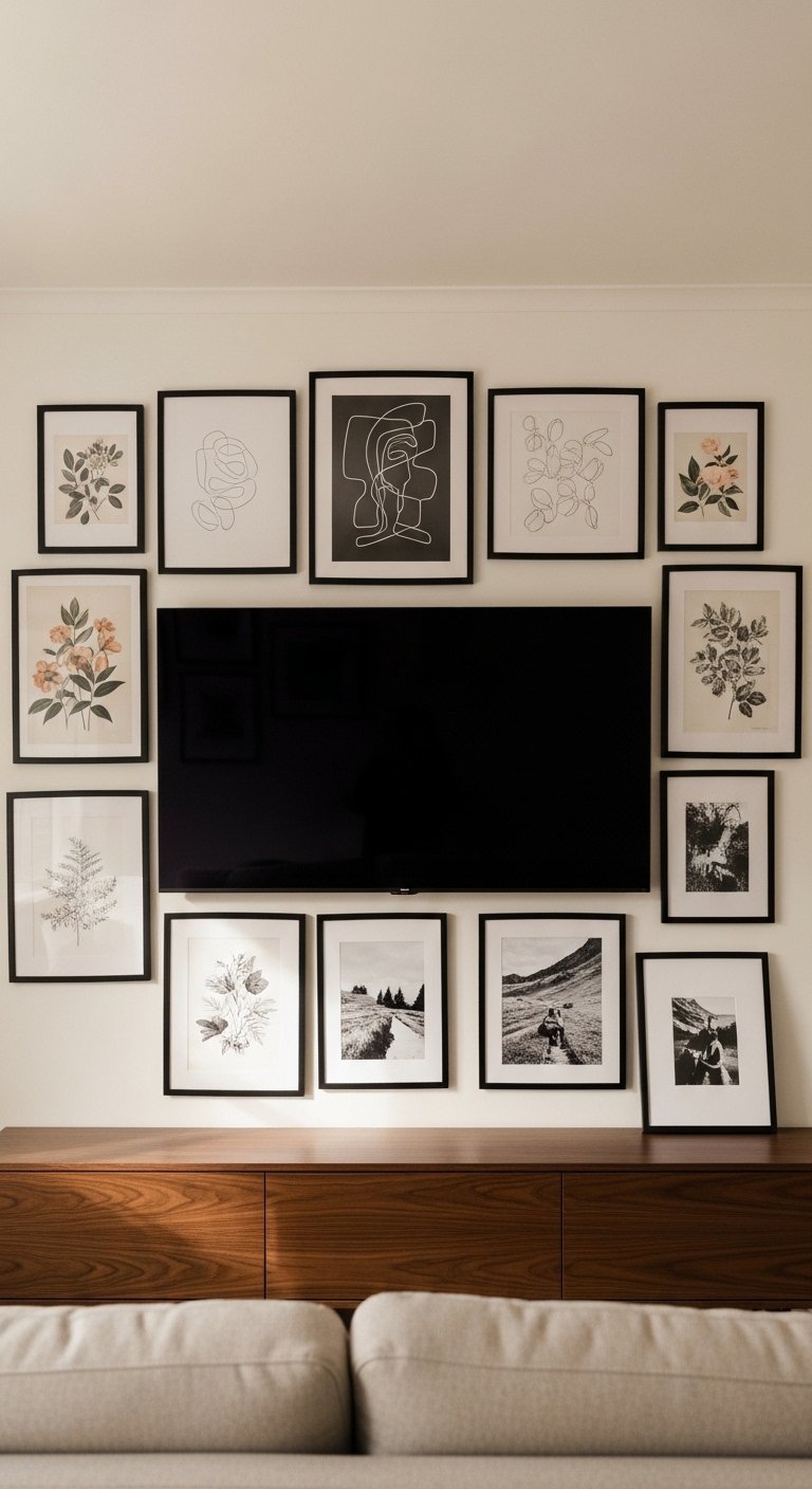 Gallery Wall Around the TV