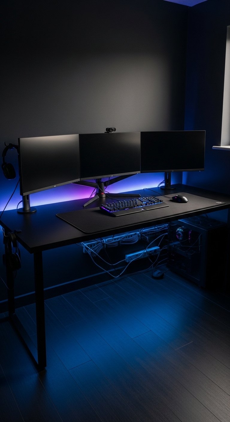 Gaming Desk With RGB and Cable Management