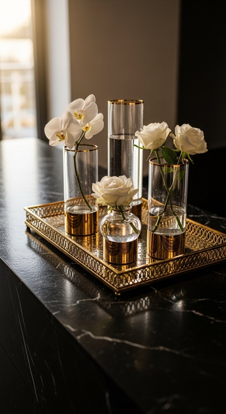 Glass & Gold Tray