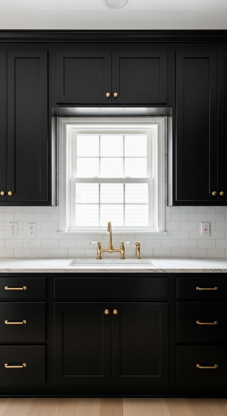 Go All-Black on the Cabinets