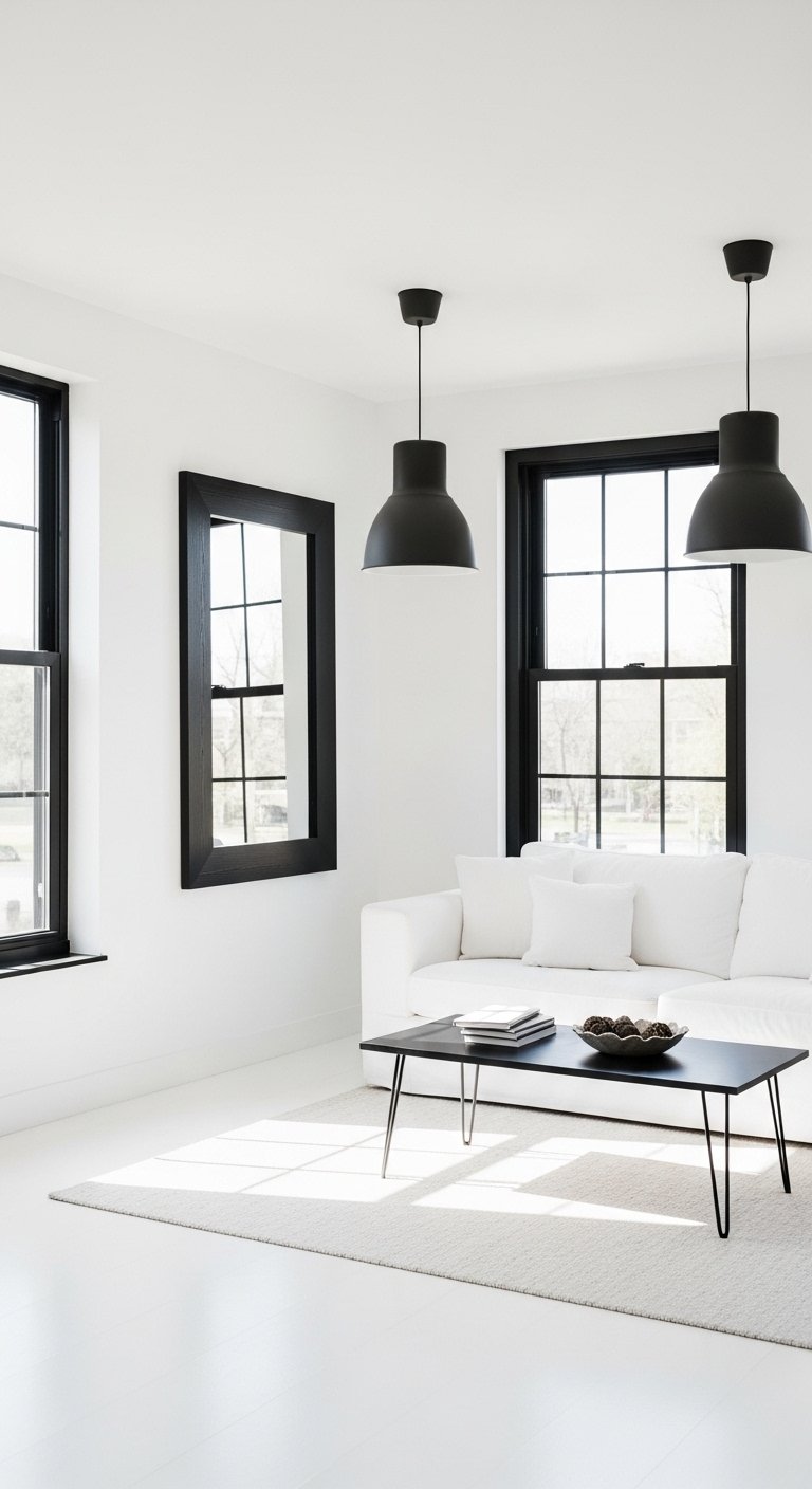 Go All-White With Contrasting Black Accents