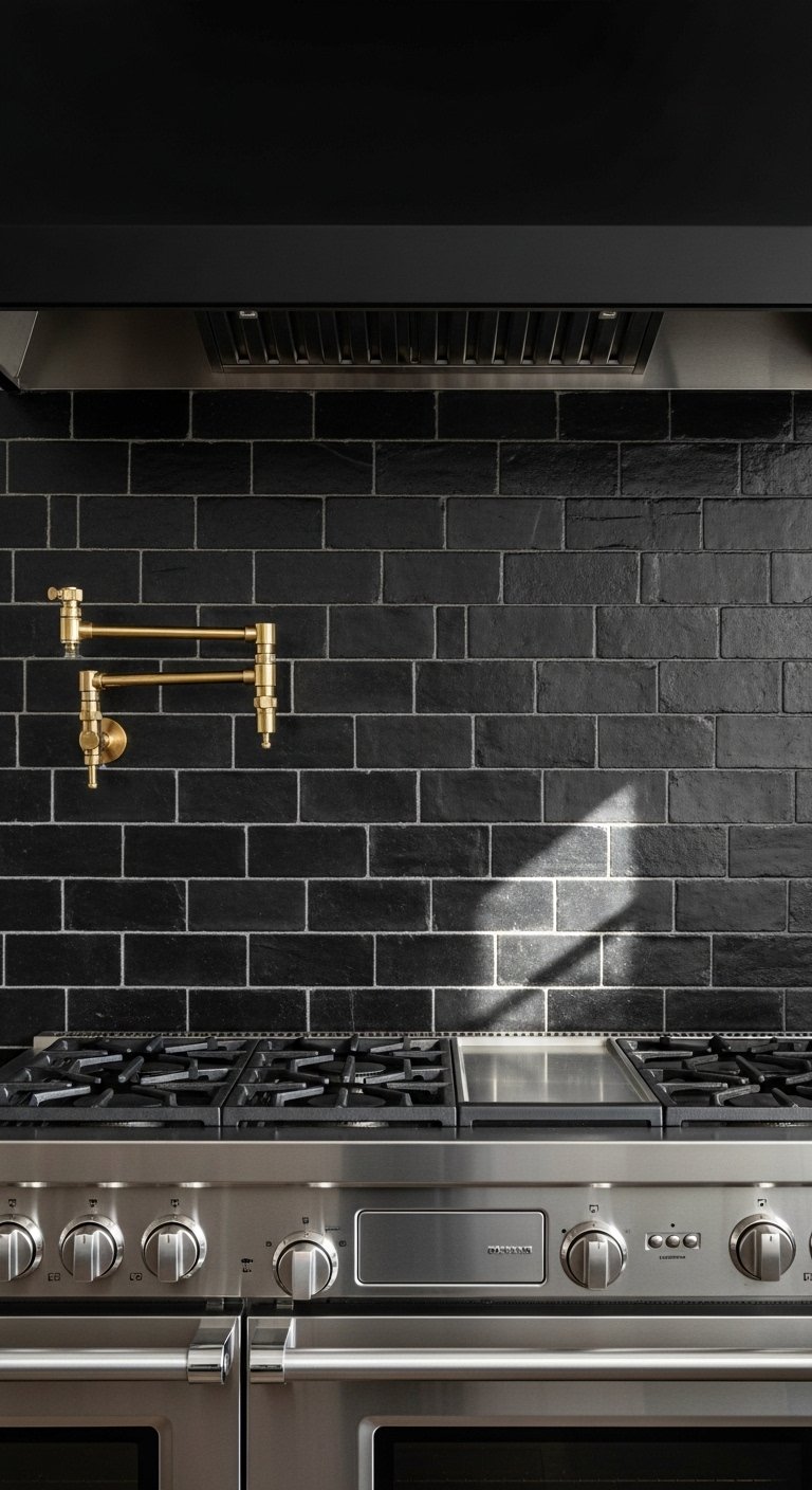 Go For a Black Backsplash