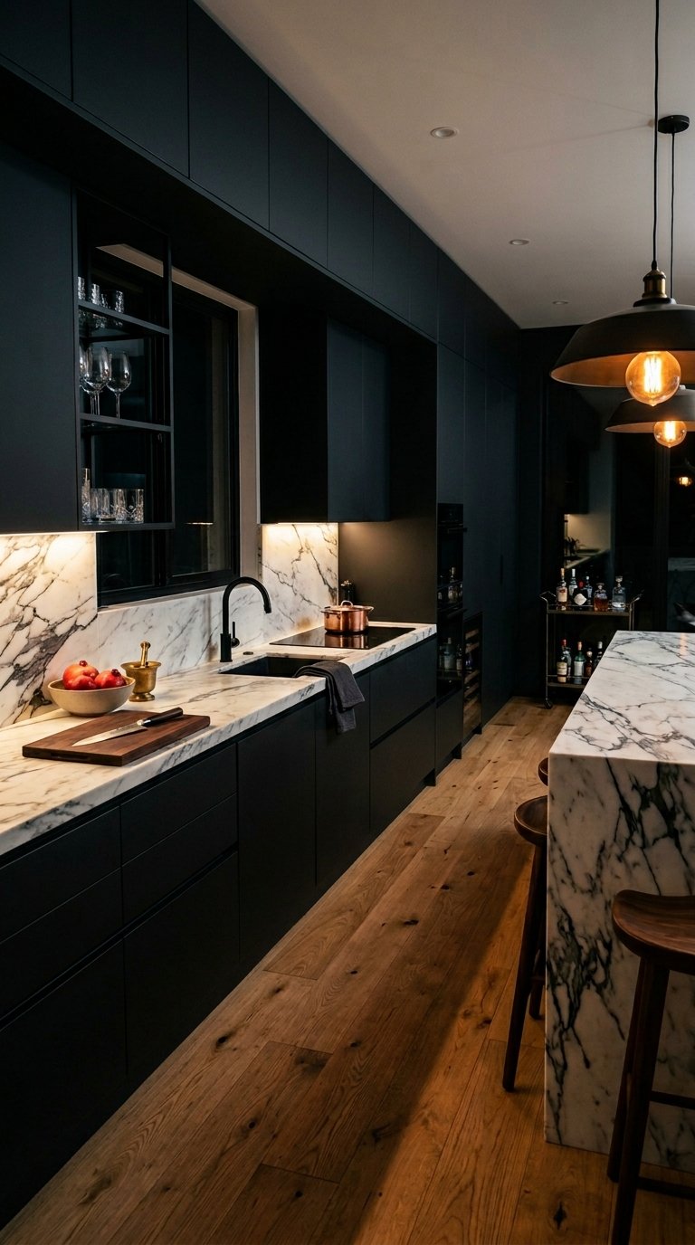 Go With Matte Black on All Cabinets