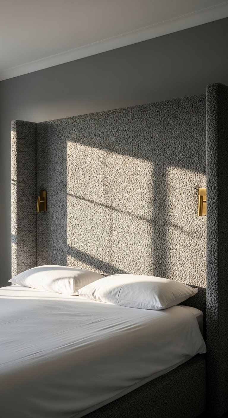 Gray Upholstered Headboard