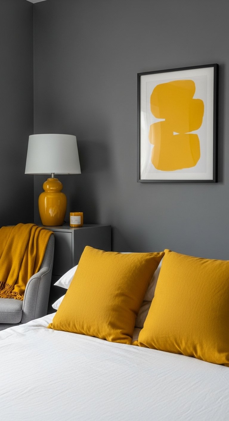 Gray with Bold Color Accents