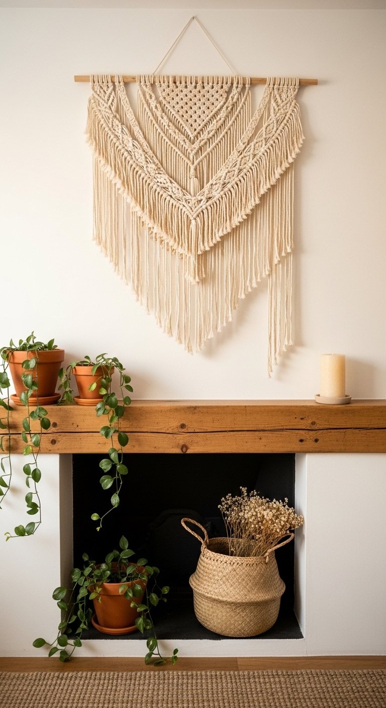 Hang a Macrame or Woven Wall Piece