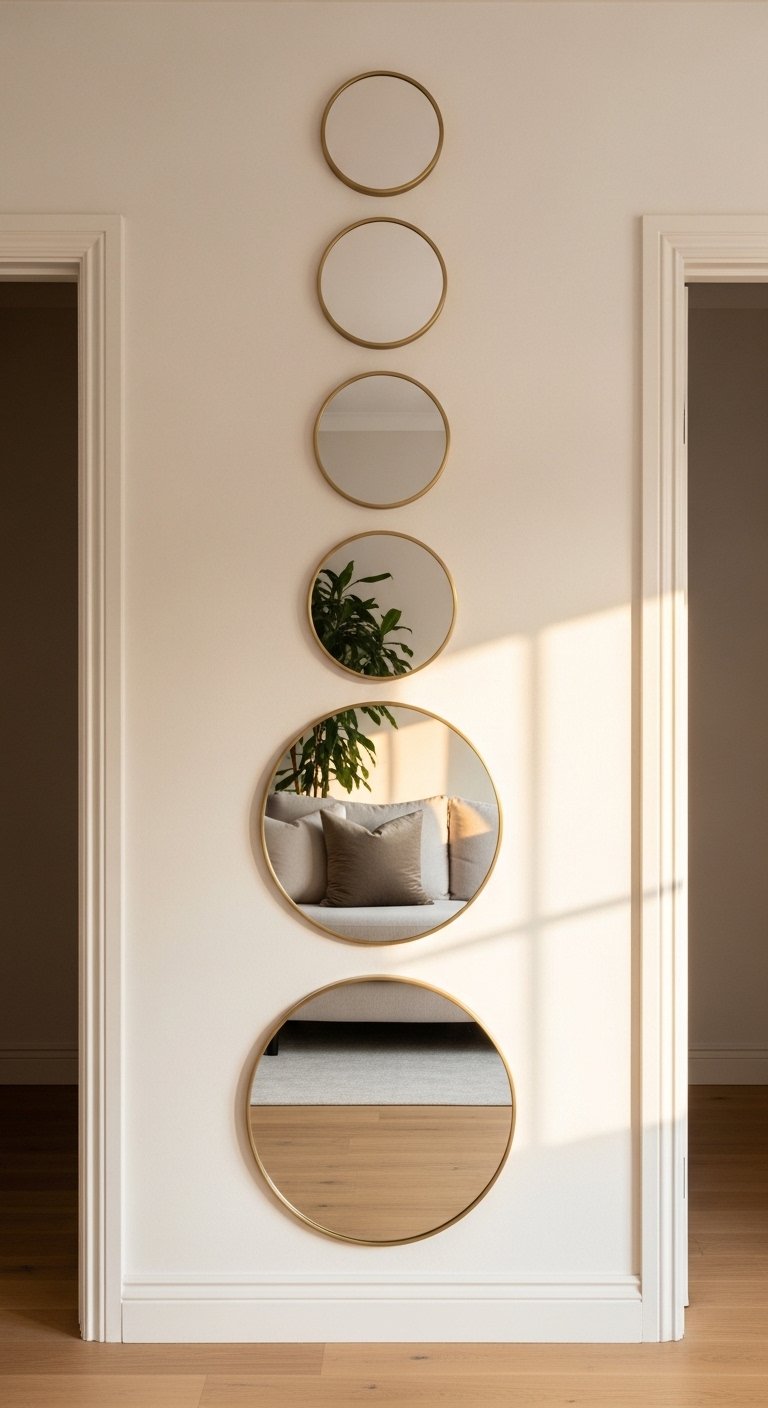 Hang a Series of Framed Mirrors
