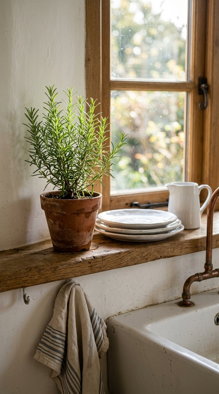 Incorporate a Small Potted Herb Plant