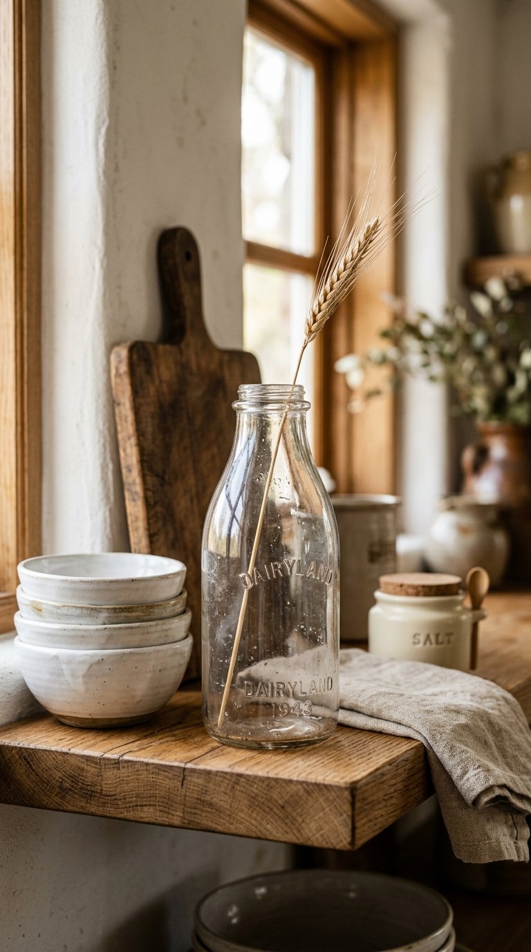 Incorporate a Vintage Milk Bottle or Jug