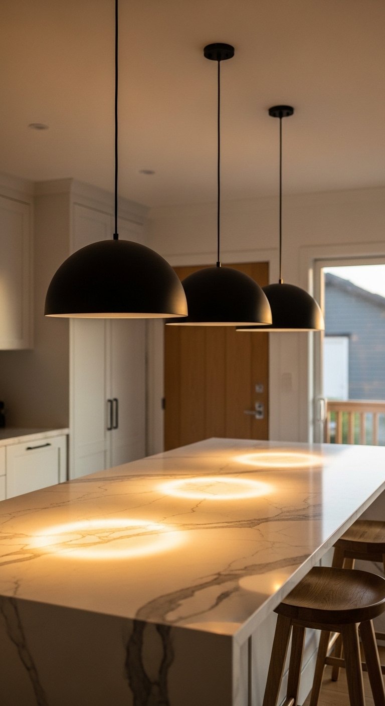 Install Black Pendant Lights