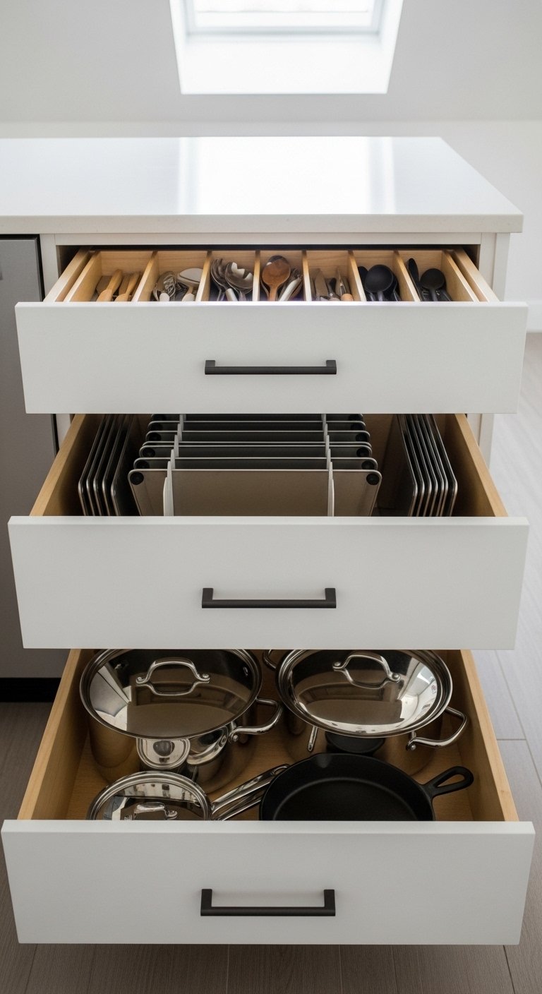 Install Deep Drawer Storage