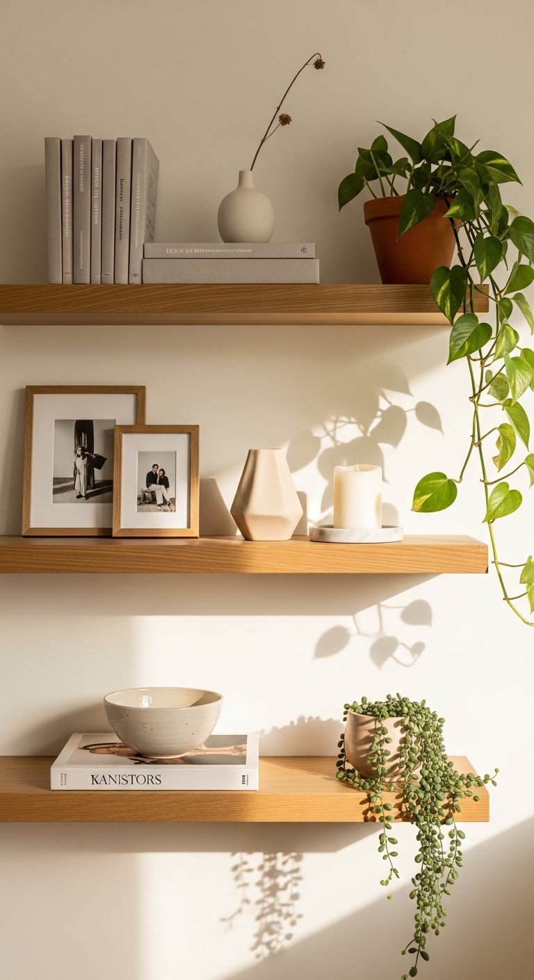 Install Floating Shelves as a Display System