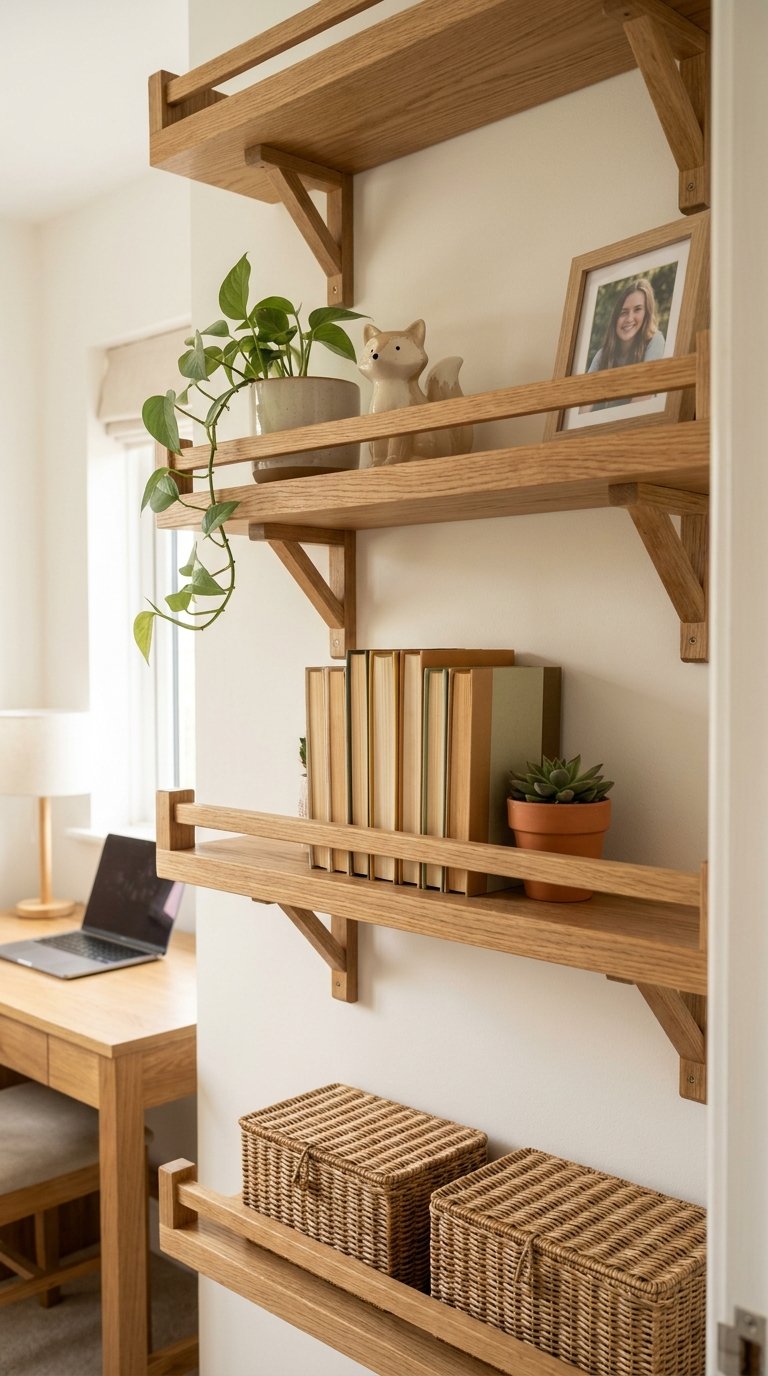 Install Floating Shelves for Display and Storage