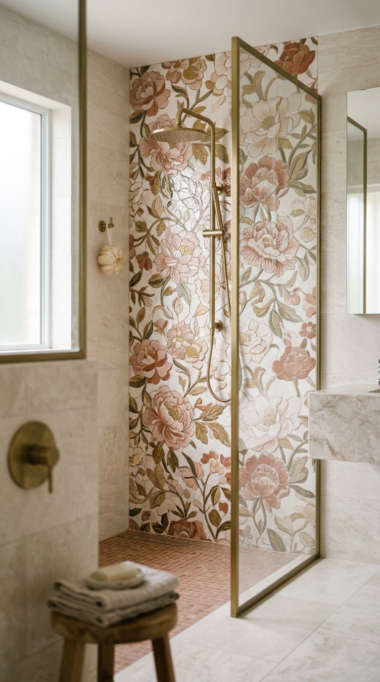 Install Floral Mosaic or Patterned Tile