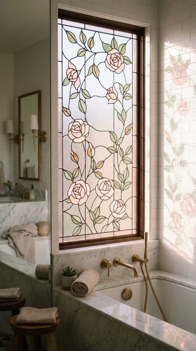 Install Floral Stained Glass or Window Film