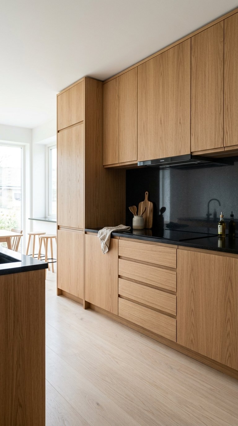 Install Oak Handleless Cabinets