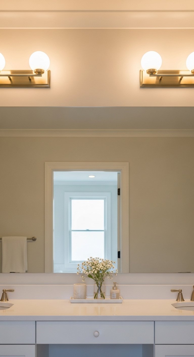 Install Sconce Lighting on Both Sides of the Mirror