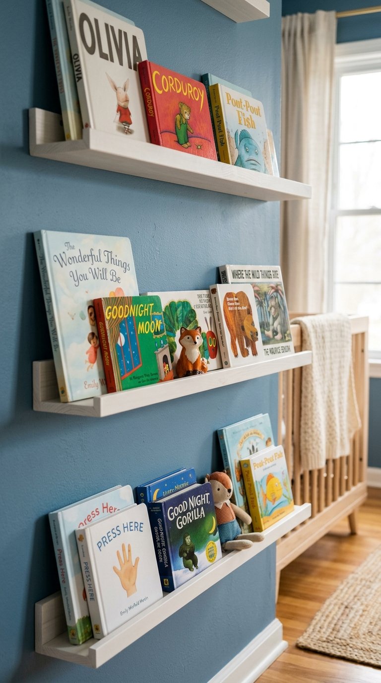 Install Wall-Mounted Shelving for Books and Display
