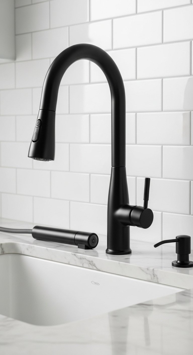 Install a Black Kitchen Faucet