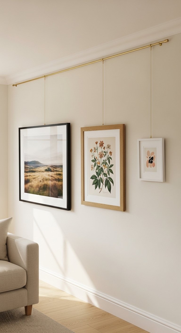 Install a Picture Rail and Rotate Art Freely