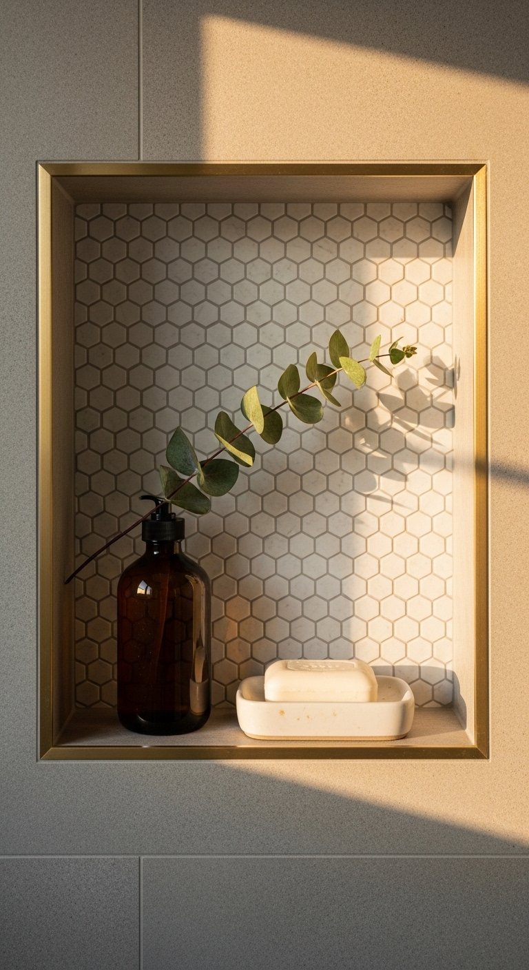 Install a Recessed Shelf in the Shower