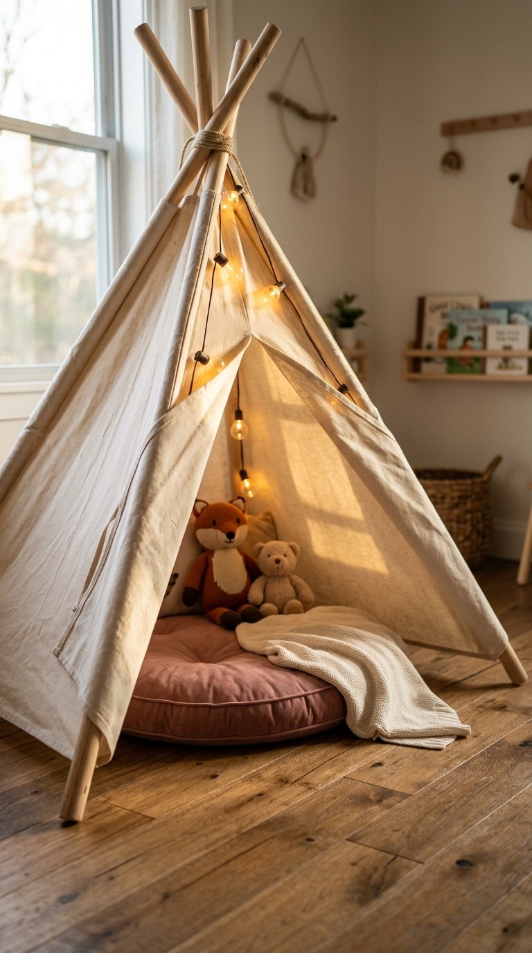 Introduce a Teepee or Canopy as a Play Zone