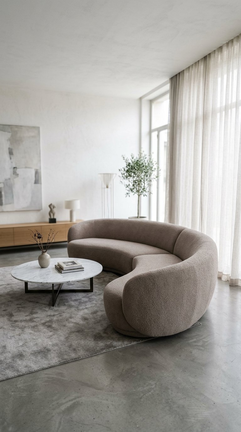 Italian Curved Sofa