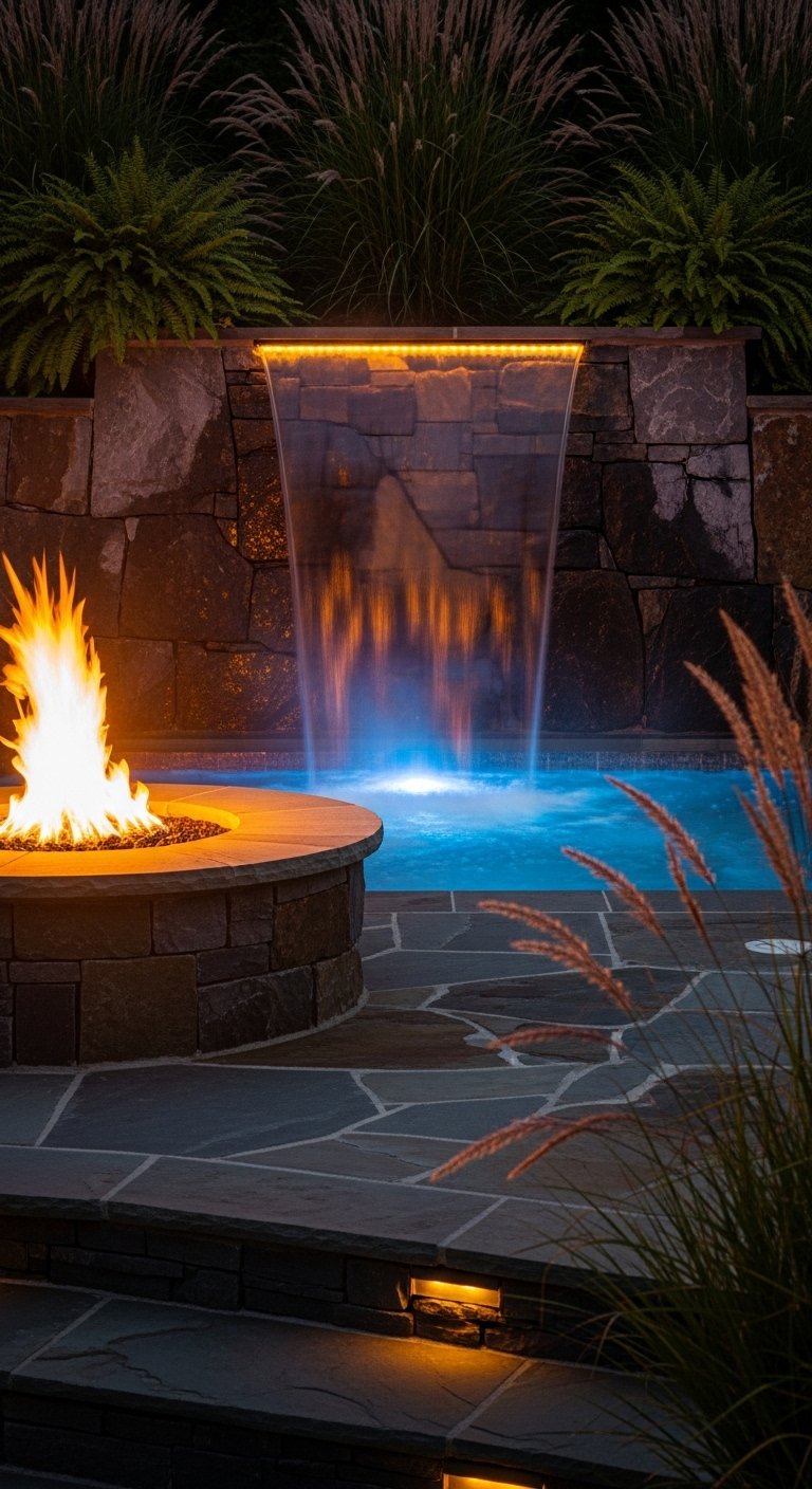 Jacuzzi with Outdoor Fire Feature
