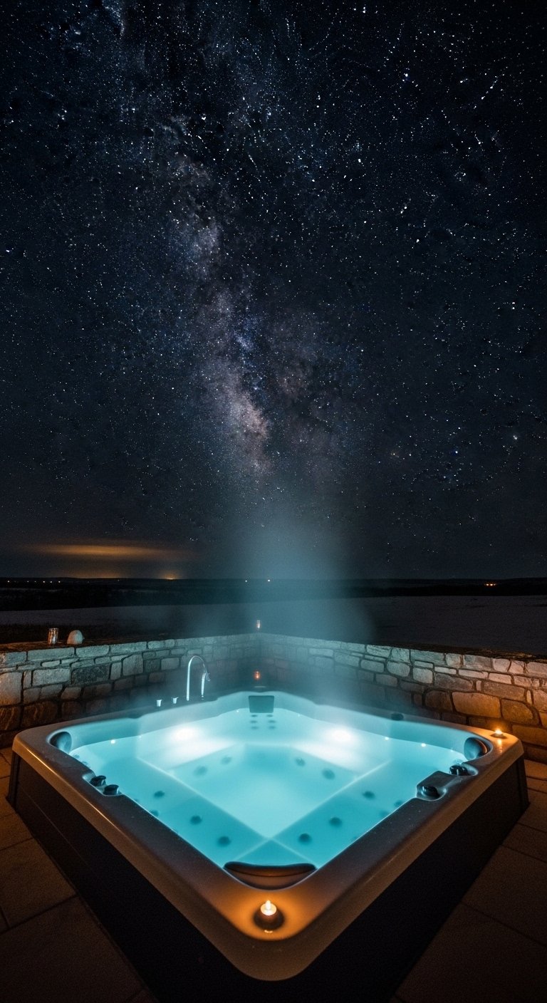 Jacuzzi with Stargazing Setup