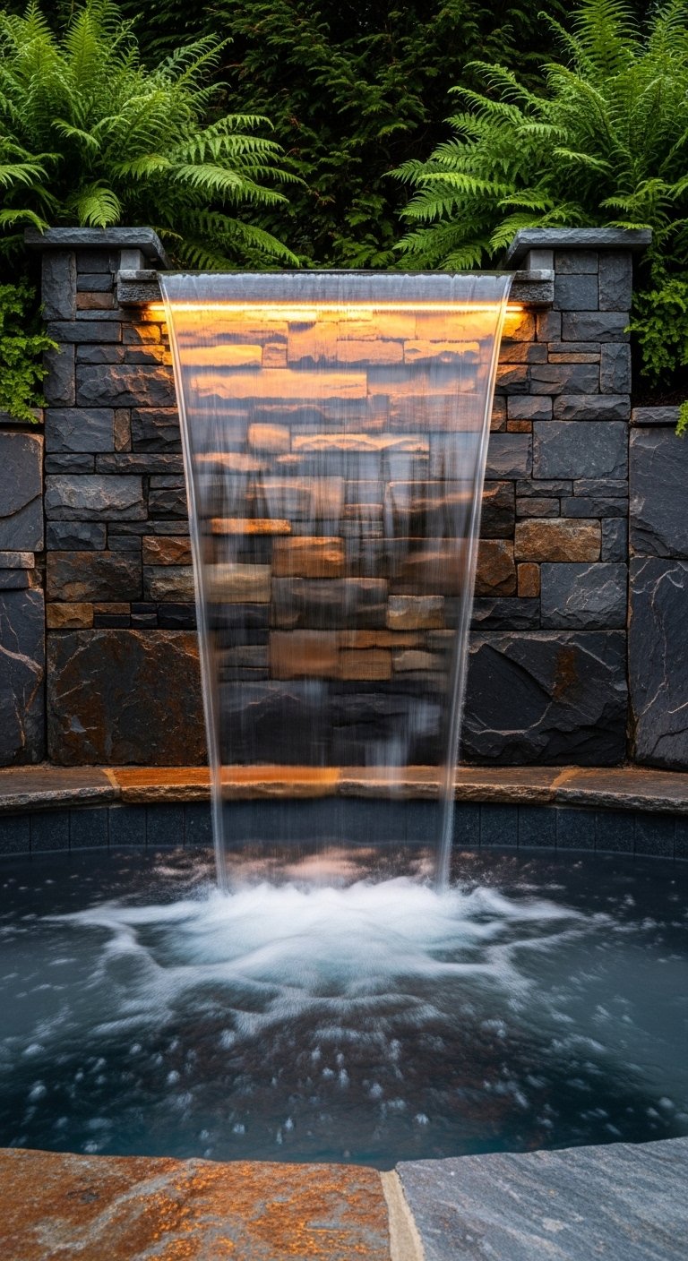 Jacuzzi with Waterfall Feature