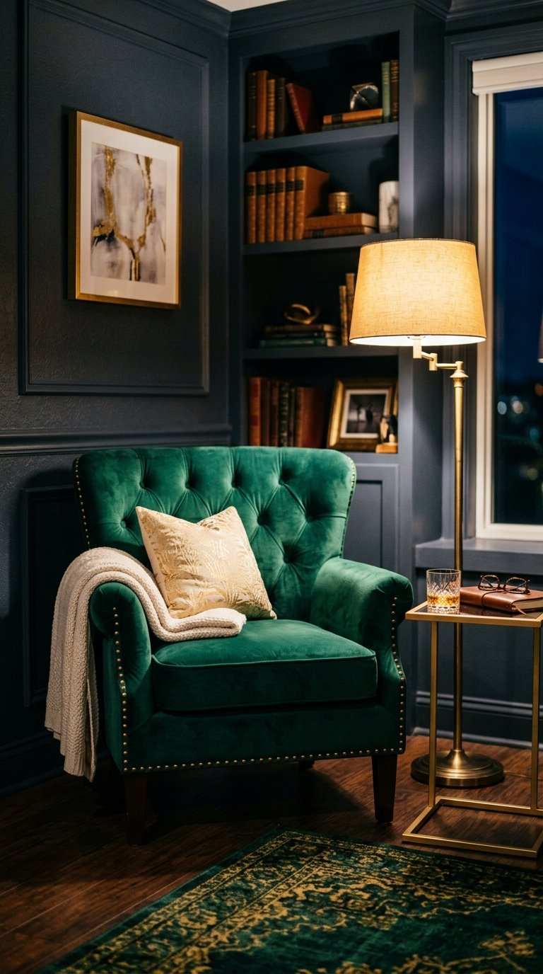 Jewel Toned Accent Chair