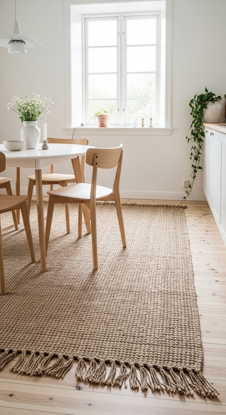 Jute and Natural Fiber Kitchen Rug