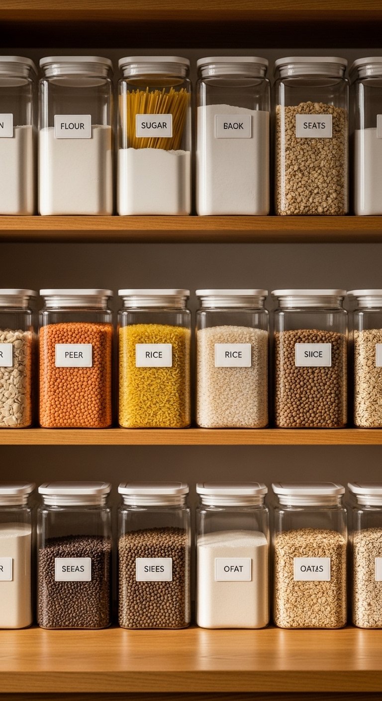 Labelled Clear Canisters