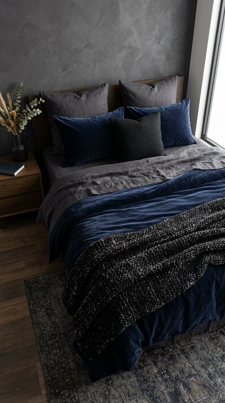 Layered Dark Bedding