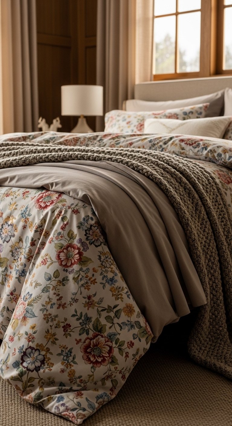 Layered Floral Bedding